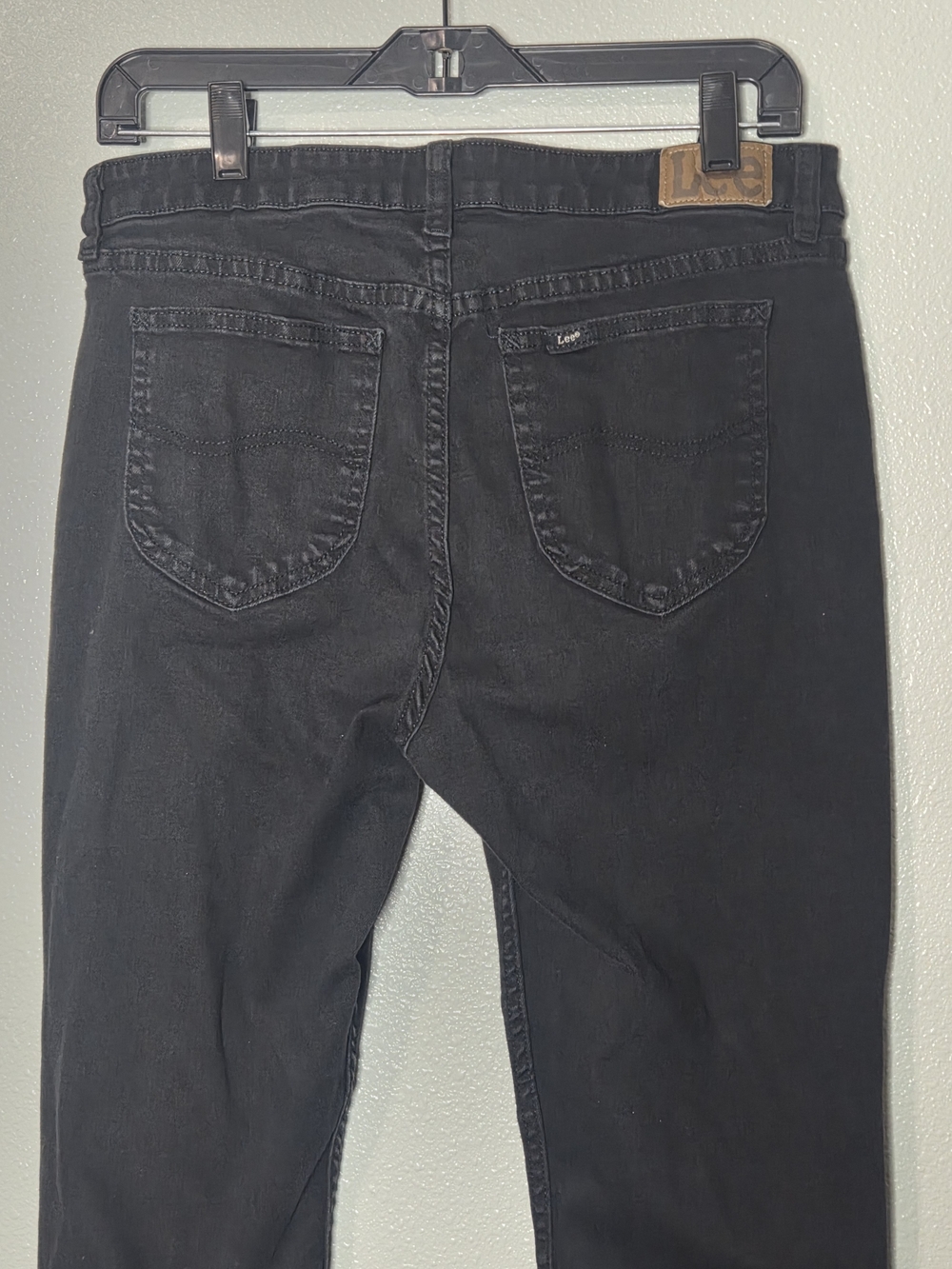 Lee Black Denim Woman Boot Cut Jeans Size 12 Medium - Picture 9 of 13
